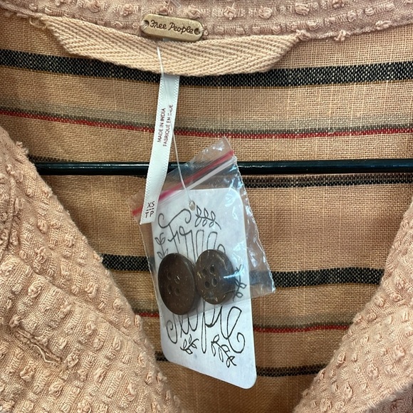 NWT Free People 100% Cotton Textured Shirt/Dress - Picture 4 of 16